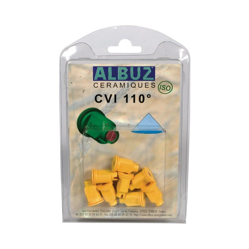 BUSE ALBUZ CVI 110 02 JAUNE BLISTER DE 8