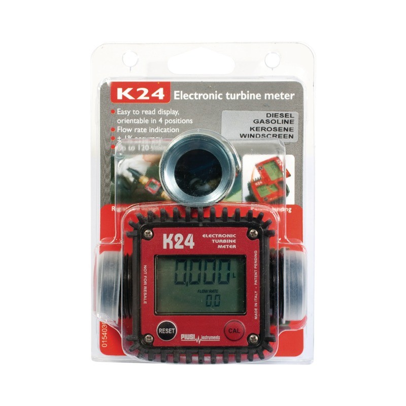 COMPTEUR ELECTRONIQUE A GASOIL K24 MALE - MALE  G1" PIUSI