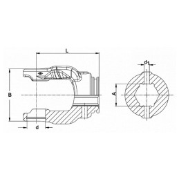 MACHOIRE TUBE CITRON 48X57,5 CR32X76 ROTATION LENTE 70°