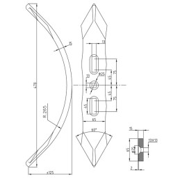 SOC REVERSIBLE 470X65X15 TYPE KOCKERLING 506008