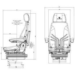 SIEGE MECANIQUE ACTIMO M TISSU MSG85/722 GRAMMER