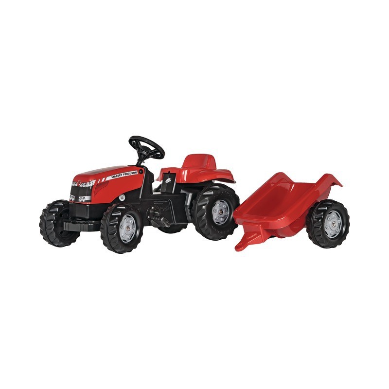 TRACTEUR ROLLYKID MASSEY FERGUSON AVEC REMORQUE RT012305 2 1/2+