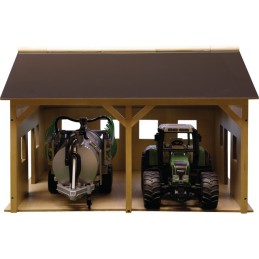 HANGAR EN BOIS 2 TRACTEURS MODULE A (1:16) LIVRE VIDE