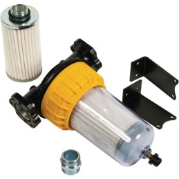 FILTRE CLEAR CAPTOR 70L/MIN 30 µ AVEC  2 CARTOUCHES EQUERRES ET RACCORDS PIUSI