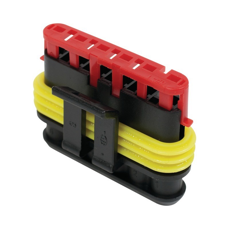 CONNECTEURS ETANCHE MALE 6 VOIES AMP SUPERSEAL 1,5MM BOITE DE 5