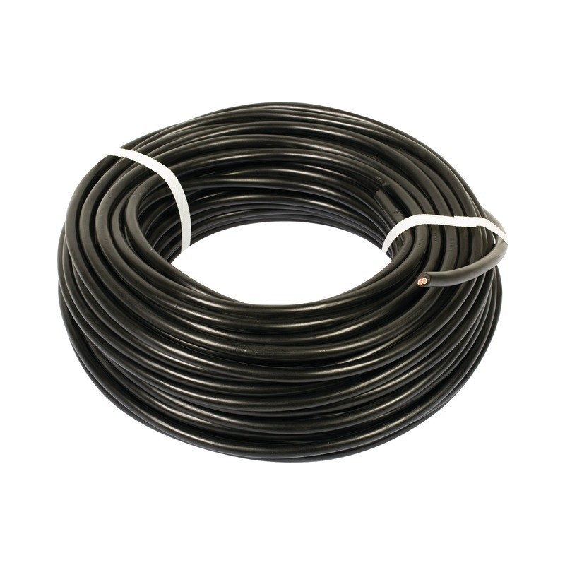 CABLE MULTICONDUCTEUR NOIR 2X4mm² ROULEAU DE 50M