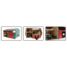 HANGAR AVEC GARAGE REPARATION EN BOIS (1:32) LIVRE VIDE