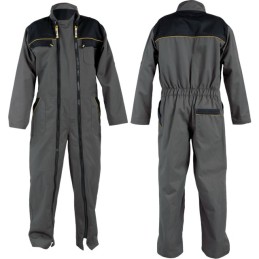 COMBINAISON DOUBLE ZIP 8 ANS GRIS/NOIR