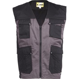 GILET ETE SS MANCHES TAILLE M GRIS/NOIR