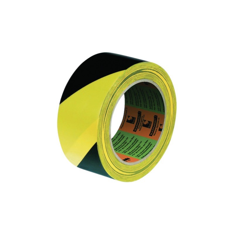 ADHESIF SIGNALISATION ZEBRE JAUNE/NOIR 50X33M EP 0,16 MM BARNIER 2724