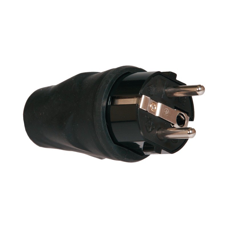 FICHE MALE 16A 230V 2P+T IP44 NORME FRANCO ALLEMANDE