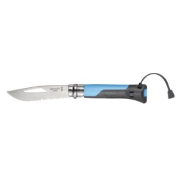 COUTEAU OPINEL INOX N°8 OUTDOO R COUPE CORDE ET SIFFLET