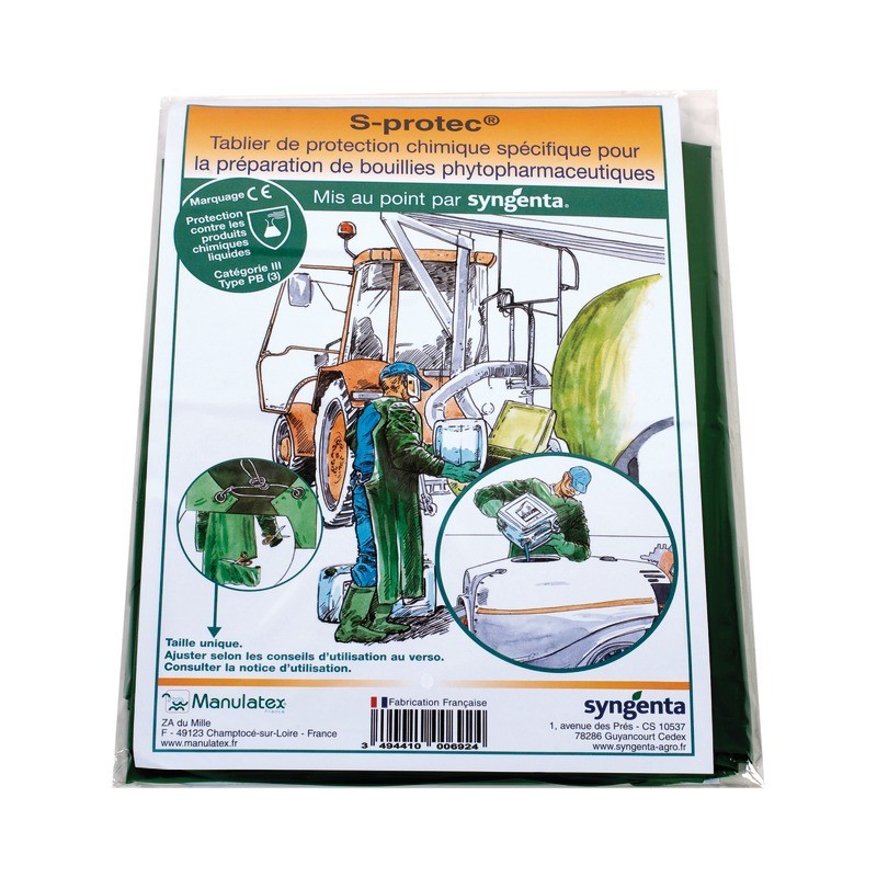TABLIER DE PROTECTION CHIMIQUE CATEGORIE III TAILLE UNIQUE