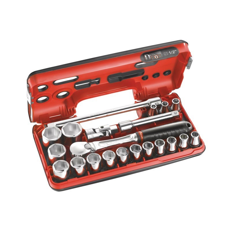DOUILLES ET ACCESSOIRES 1/2" COFFRET 20 PIECES FACOM