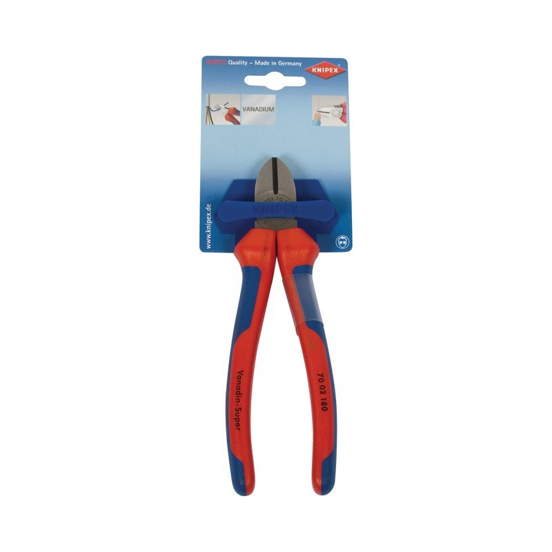 PINCE COUPANTE DIAGONALE TETE POLIE LG 180 MM KNIPEX