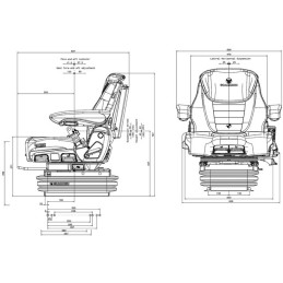 SIEGE PNEUMATIQUE MAXIMO EVOLUTION DYNAMIC TISSU MSG95EL/741 GRAMMER
