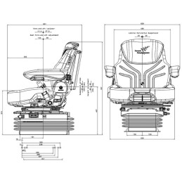 SIEGE PNEUMATIQUE MAXIMO DYNAMIC TISSU MSG95AL/741 GRAMMER