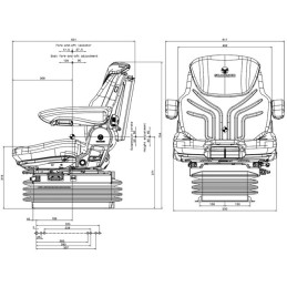 SIEGE PNEUMATIQUE MAXIMO COMFORT PLUS TISSU MSG95A/731 GRAMMER