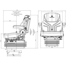 SIEGE PNEUMATIQUE MAXIMO COMFORT TISSU MSG95G/731 GRAMMER