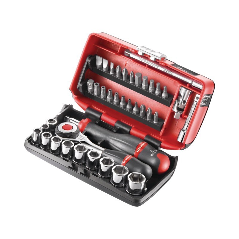 DOUILLES ET ACCESSOIRES 1/4" NANO EN POUCES COFFRET