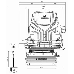 SIEGE PNEUMATIQUE MAXIMO XT PROFESSIONAL MSG97AL/731 12V GRAMMER