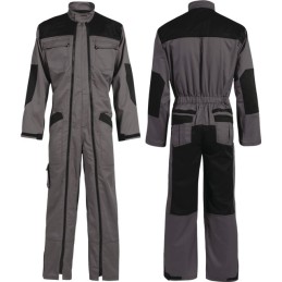 COMBINAISON DOUBLE ZIP XXXXL GRIS/NOIR