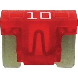 FUSIBLE ENFICHABLE MICRO 10A LOW PROFILE ROUGE