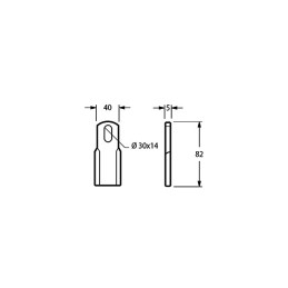 COUTEAU PLAT AGRIMASTER 3005675 40x5 DIAM 14x30 LG81