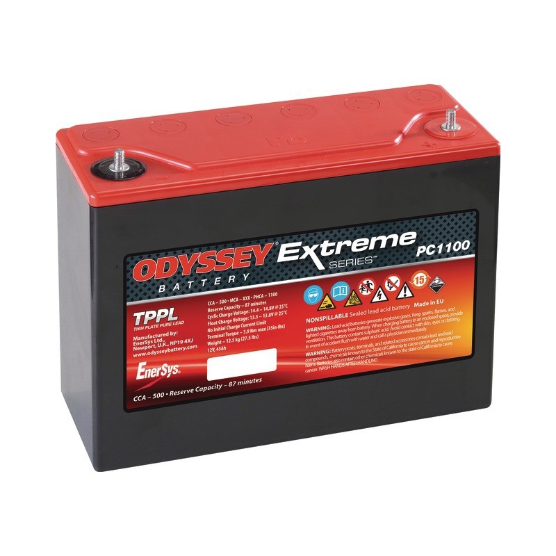BATTERIE 12V-45AH-500CCA (- +) PC1100 ODYSSEY