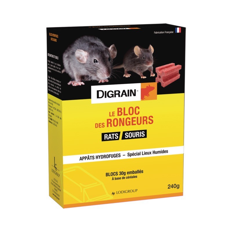 DIGRAIN LE BLOC DES RONGEURS 25 PPM-240G