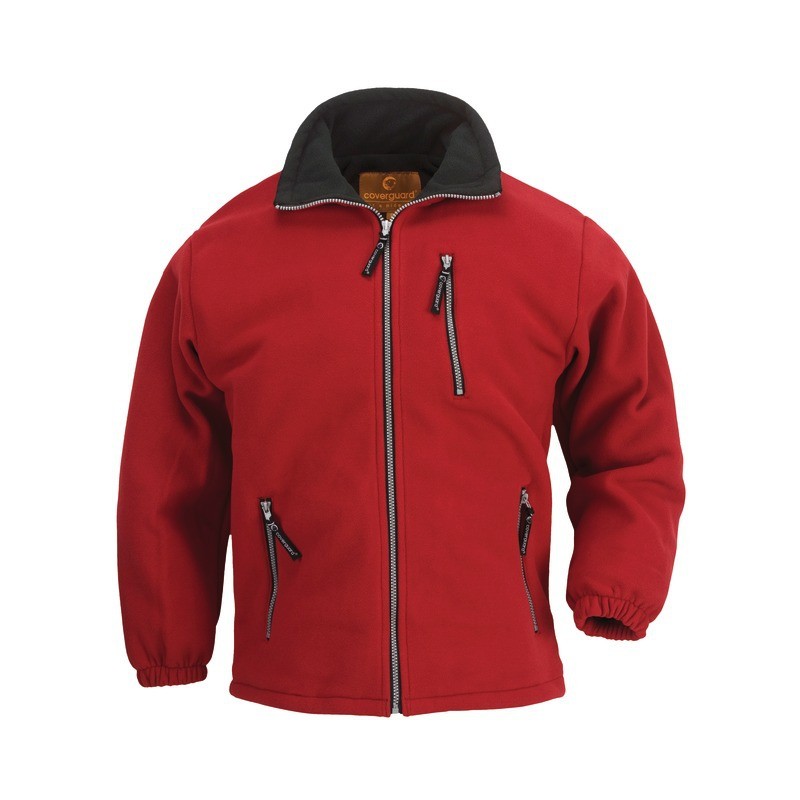 Veste polaire angara rouge 450g/m²