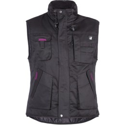 VESTE SANS MANCHES MARYSE NOIRE/ROSE XL
