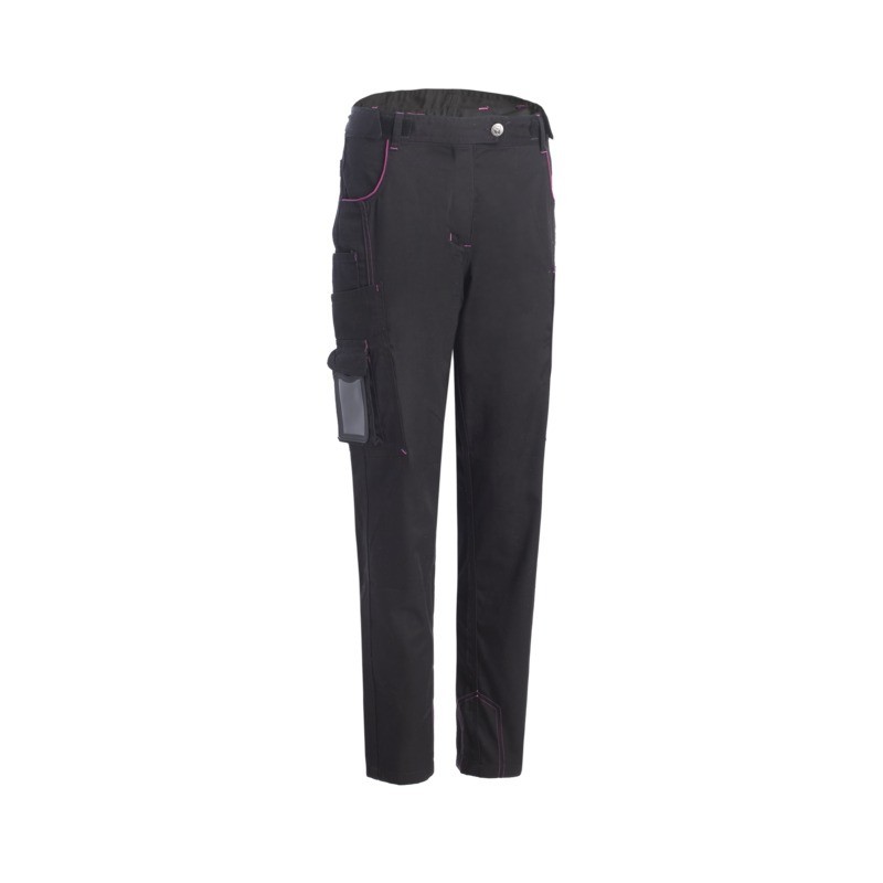 PANTALON MINOLA NOIR/ROSE T46