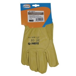 GANT CUIR FLEUR VACHETTE JAUNE TAILLE 8