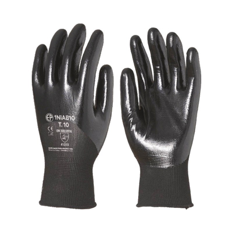 GANT POLYESTER NOIR ENDUIT NITRILE T7