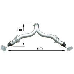 BUSE D'EPANDAGE DOUBLE EN Y Ø 150ZINGUEE AV B