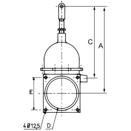 VANNE BRONZE 6" BRIDE/FILETAGE +1 JOINT    RI