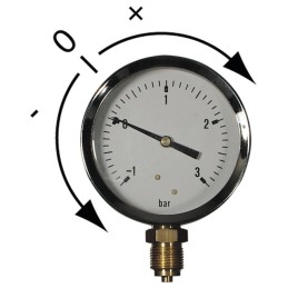 MANOMETRE 60 MM FILETAGE 1/4" -1 A + 3 BAR