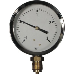 MANOMETRE 80 MM FILETAGE 3/8" PRESSION MAX 3 BAR