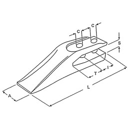 DENT DE GODET E20.5 LG222X54 E P17 EA60