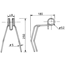RESSORT DE SEMOIR 494813 TYPE ACCORD