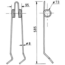 RESSORT DE SEMOIR 495754 TYPE ACCORD