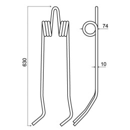 DENT DE SEMOIR DOUBLE 10 MM AC351034 TYPE ACCORD