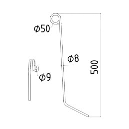 DENT ETRILLE 8MM TYPE HATZENBICHLER 931128