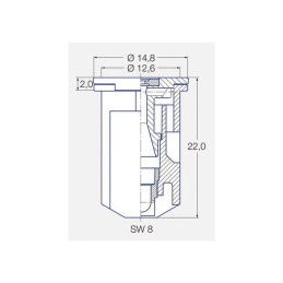 BUSE LECHLER ANTIDERIVE IDK 90 03 BLEU CERAMIQUE