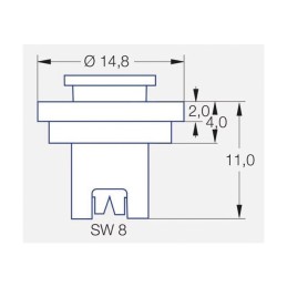 BUSE LECHLER REDUCTION DE DERIVE AD 120 03 BLEU CERAMIQUE