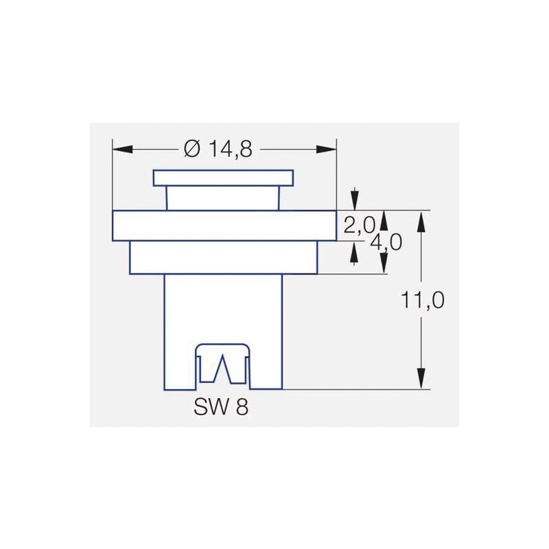 BUSE LECHLER REDUCTION DE DERIVE AD 120 03 BLEU CERAMIQUE