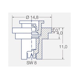 BUSE LECHLER REDUCTION DE DERIVE AD 90 015 VERT CERAMIQUE