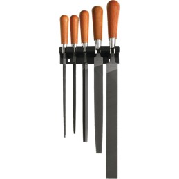 LIMES EMMANCHEES BOIS LG 200 MM SUPPORT MURAL DE 5 KS TOOLS