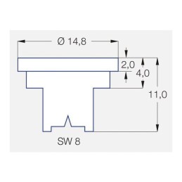 BUSE LECHLER JET PINCEAU LU 120 04 ROUGE PLASTIQUE